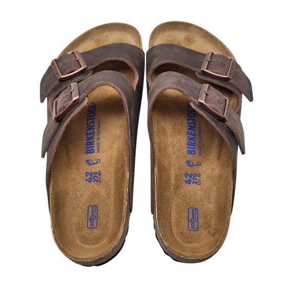 Birkenstock Arizona Soft Footbed Sandals in Brown Men's Size 42 EU 9-9.5 US - Picture 7 of 8